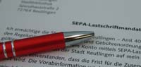 SEPA-Lastschriftmandat für Jahresgebühr