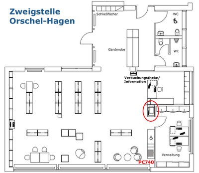 Internet-/Arbeits-PC Zweigstelle Orschel-Hagen