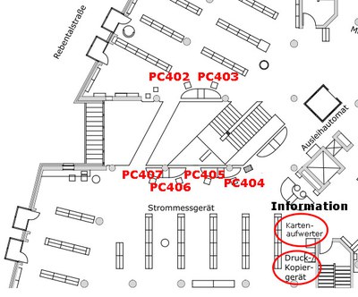 Internet-/Arbeits-PCs im 1.OG