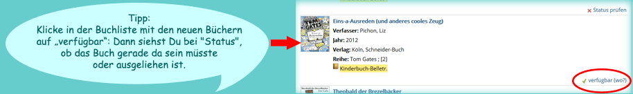 Ausleih-Status der Bücher prüfen