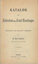 Friderich-Katalog der Historischen Stadtbibliothek
