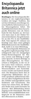 Encyclopaedia Britannica jetzt auch online