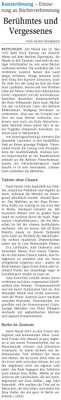 Berühmtes und Vergessenes