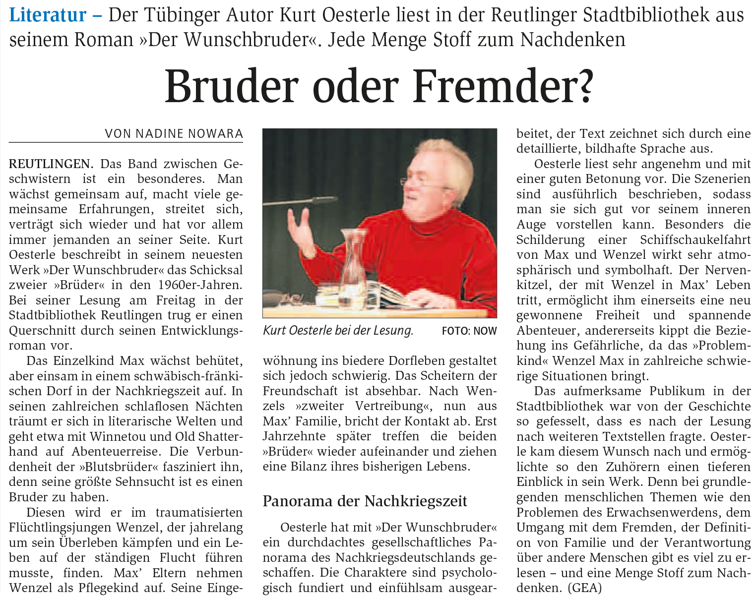 Bruder oder Fremder?