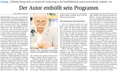 Der Autor enthüllt sein Programm