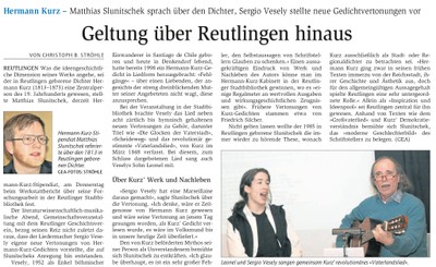 Geltung über Reutlingen hinaus