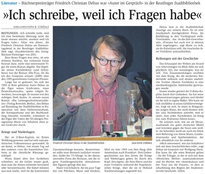 "Ich schreibe, weil ich Fragen habe"