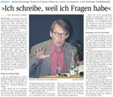 "Ich schreibe, weil ich Fragen habe"