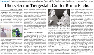 Übersetzer in Tiergestalt: Günter Bruno Fuchs