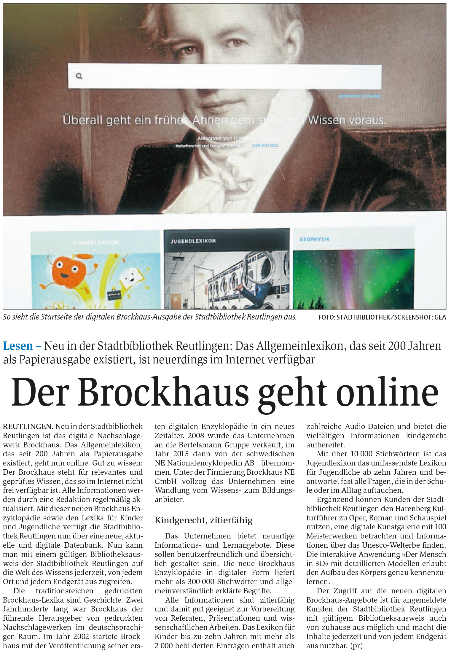 Der Brockhaus geht online