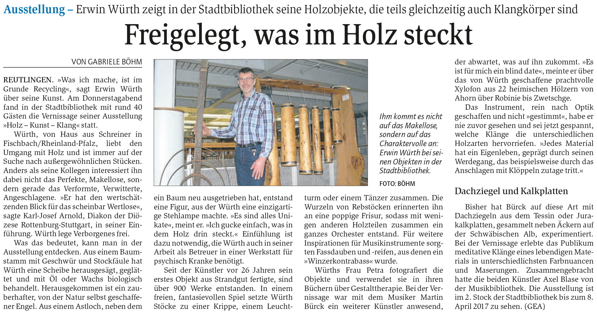 Freigelegt, was im Holz steckt