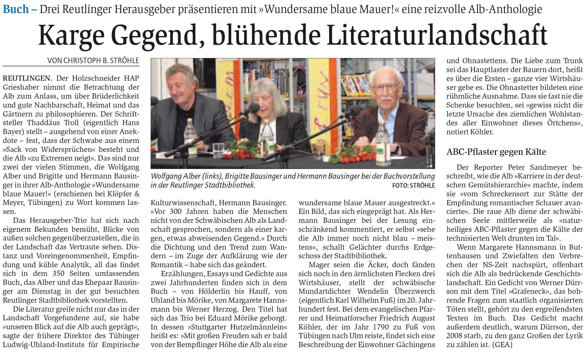 Karge Gegend, blühende Literaturlandschaft