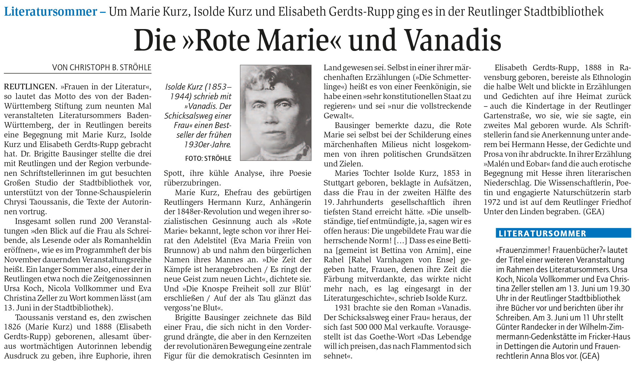 Die "Rote Marie" und Vanadis