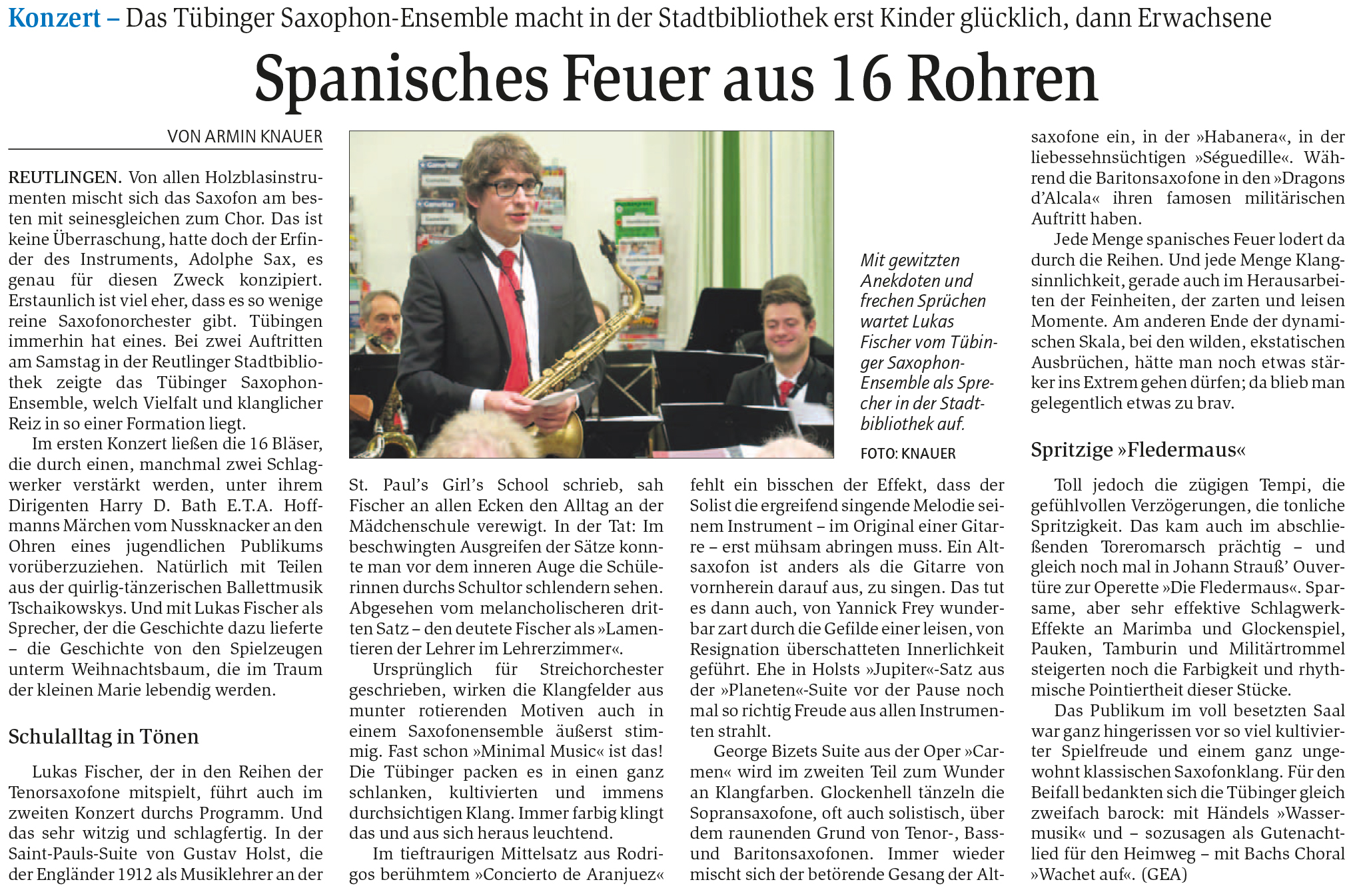 Spanisches Feuer aus 16 Rohren