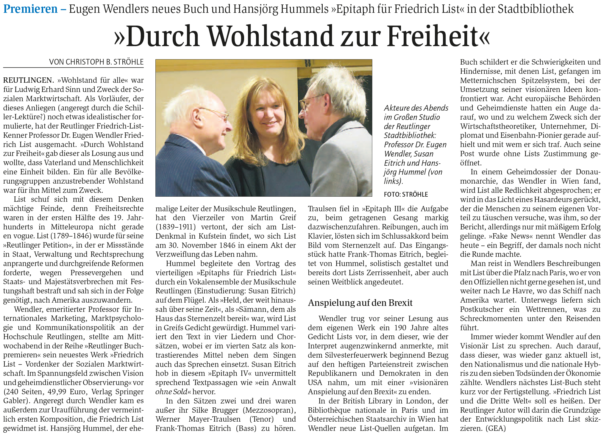 "Durch Wohlstand zur Freiheit"