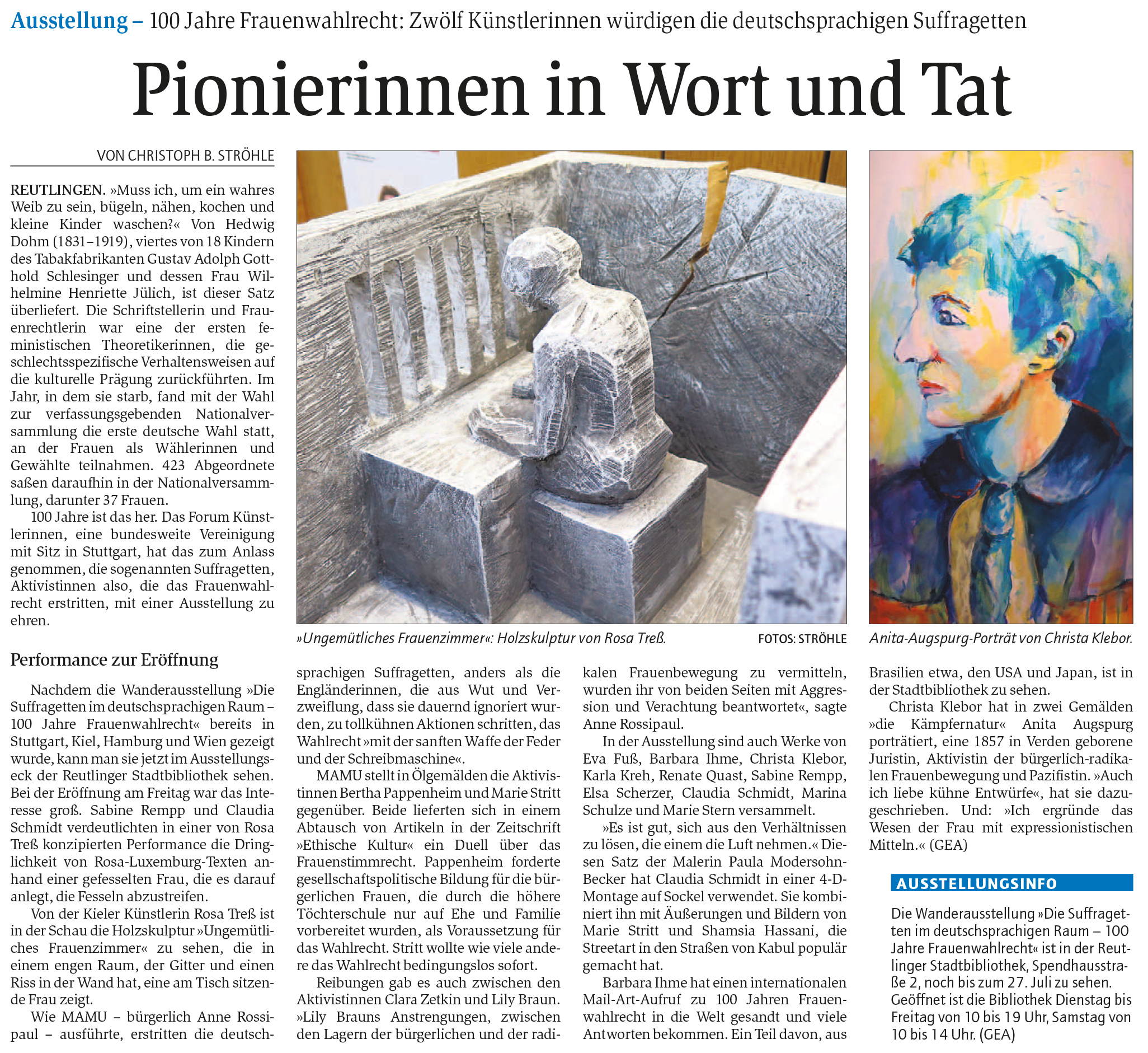 Pionierinnen in Wort und Tat