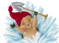 Der kleine Igel verirrt sich im Schnee