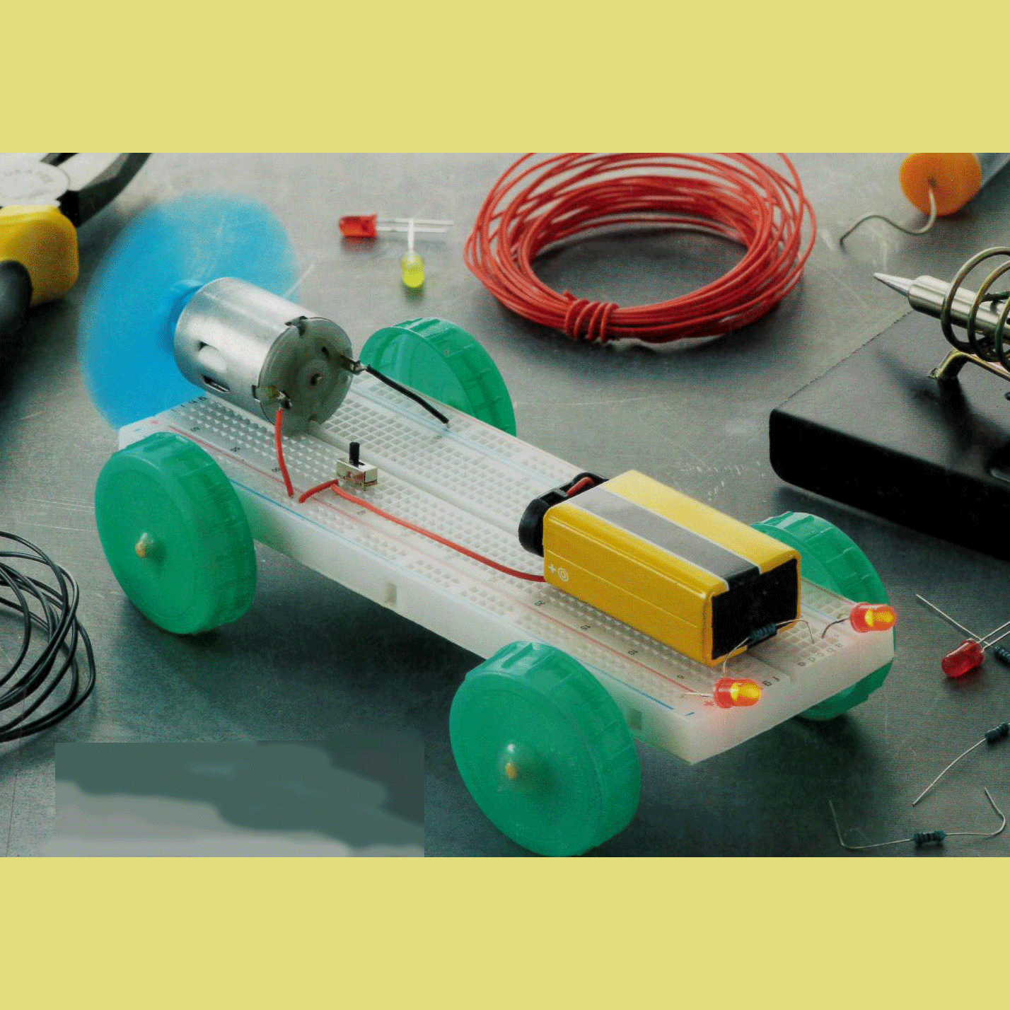 Wir bauen ein Propeller-Auto